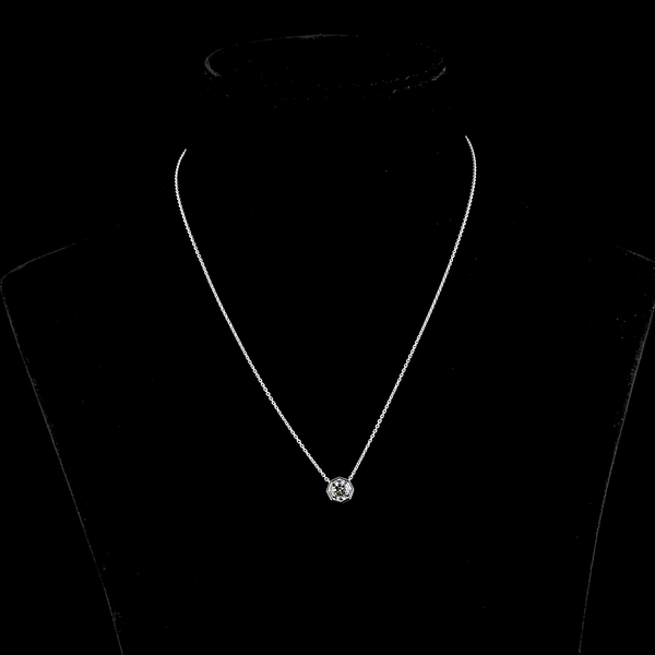 Lab-Grown 1.08 Carat Octagon Nova E-VS2 Diamond 14K White Gold Solitaire Pendant