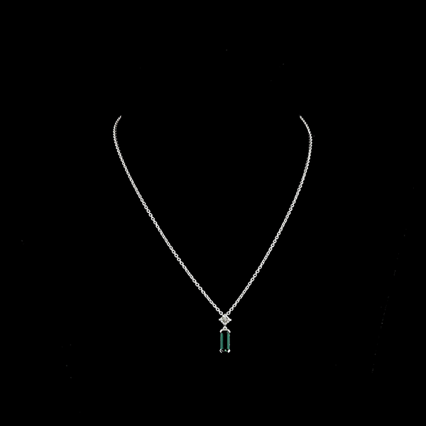 Lab-Grown 1.56 Carat MIX -VS2 Diamond 14K White Gold Pendant Pendant