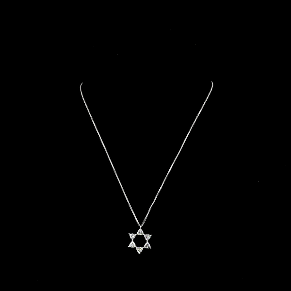 Lab-Grown 1.89 Carat Triangle E-VS Diamond 14K White Gold Pendant Pendant
