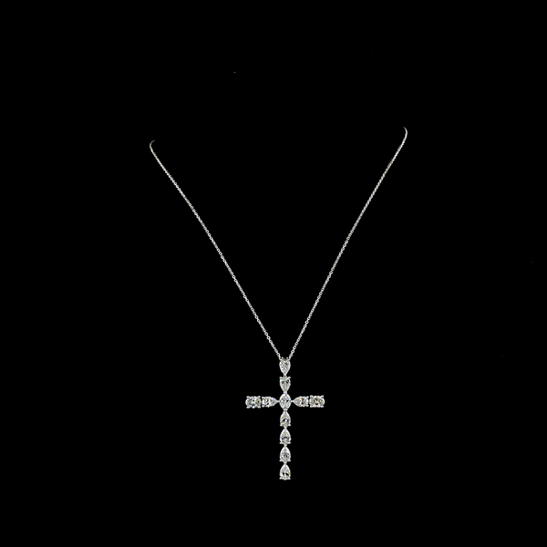 Lab-Grown 4.3 Carat MIX - Diamond 14K White Gold Symbol Pendant