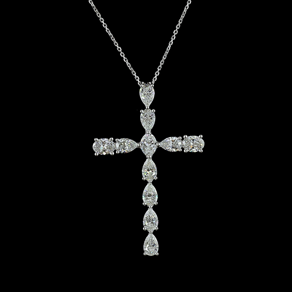 Lab-Grown 4.3 Carat MIX - Diamond 14K White Gold Symbol Pendant