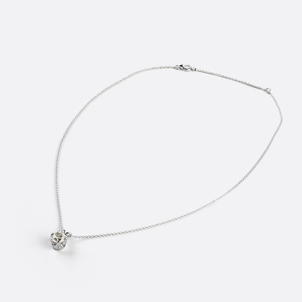 Lab-Grown 2.56 Carat Old European Brilliant D-VS1 Diamond 14K White Gold Solitai
