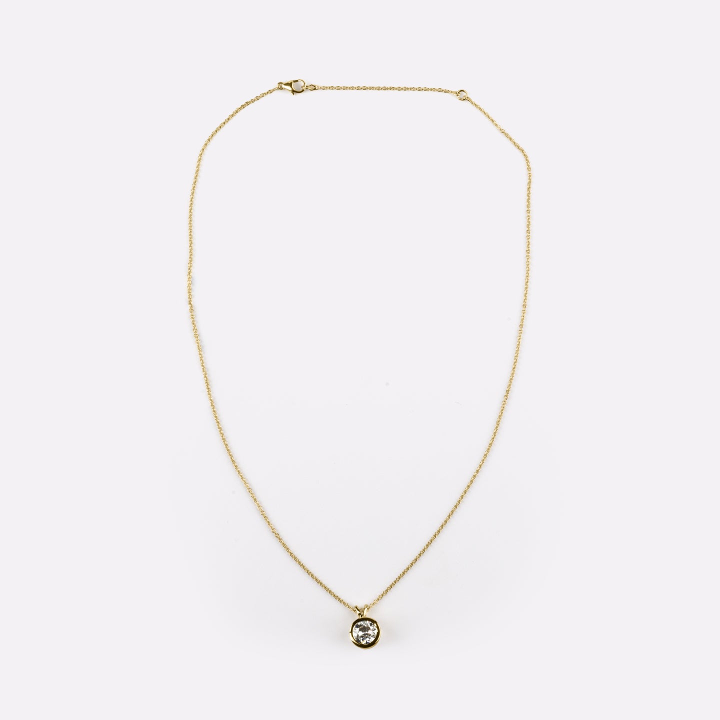 Lab-Grown 2.06 Carat Old European Brilliant D-VS1 Diamond 14K Yellow Gold Solita