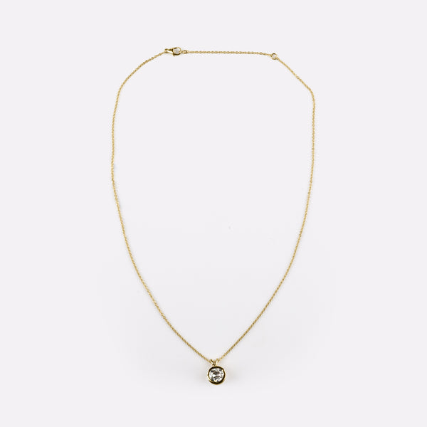 Lab-Grown 2.06 Carat Old European Brilliant D-VS1 Diamond 14K Yellow Gold Solita