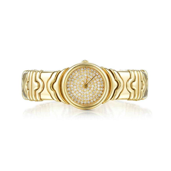 1.32 Carat Round Brilliant G VS1 Diamond 18 Karat Yellow Gold Wrist Watches