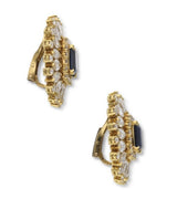 14.74 total Carat G-VS1 Diamond 18 Karat Yellow Gold Clip On Earring