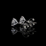 Lab-Grown 0.83 Carat Round F-VS2 Diamond 18K White Gold Martini Earrings