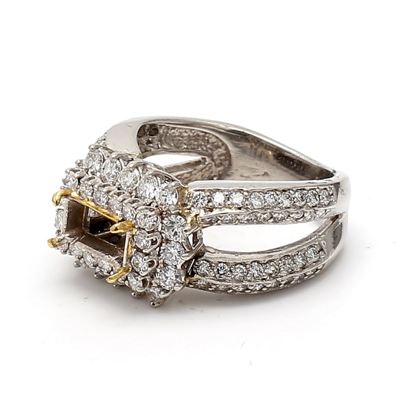 Vintage 1.56 Carat H-VS1 Diamond Platinum Wedding Ring