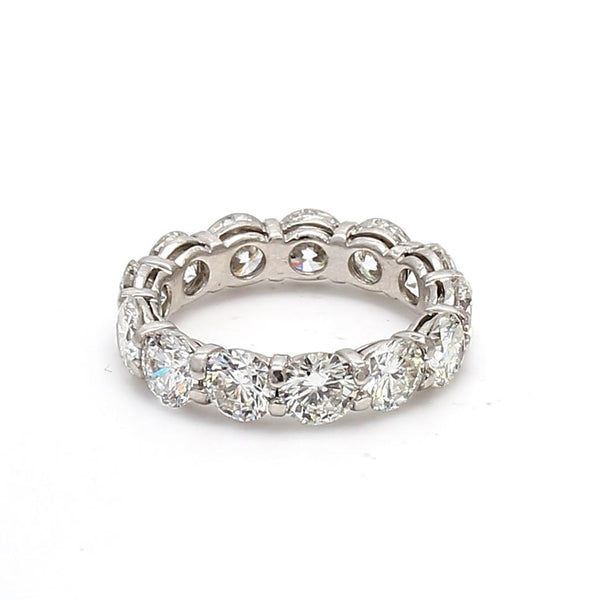 6.50 Carat Round Brilliant G VS2 Diamond Platinum Eternity Band Ring