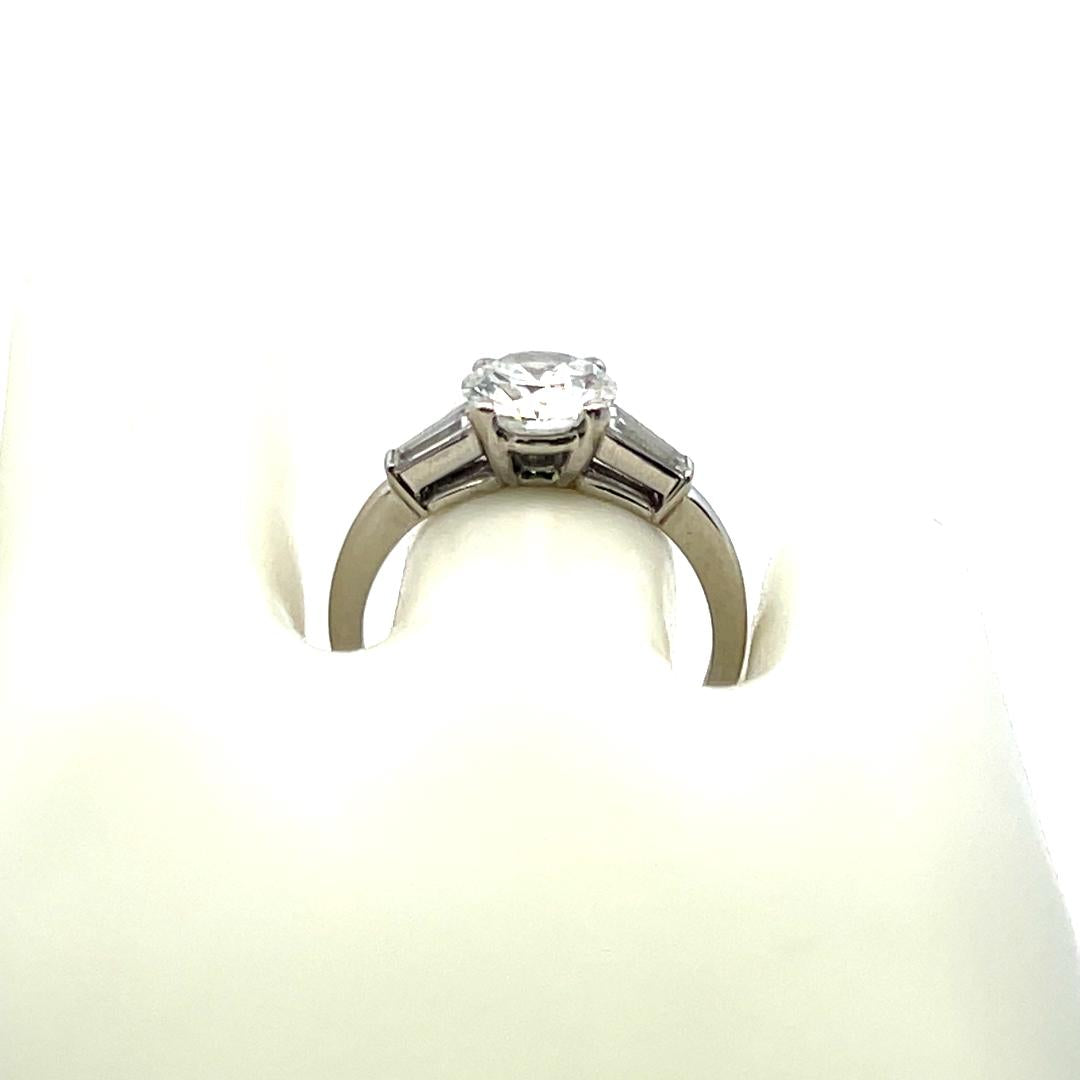 Cartier 1.52 Carat Round Brilliant Shape F-VS2 Diamond Platinum Engagement Ring