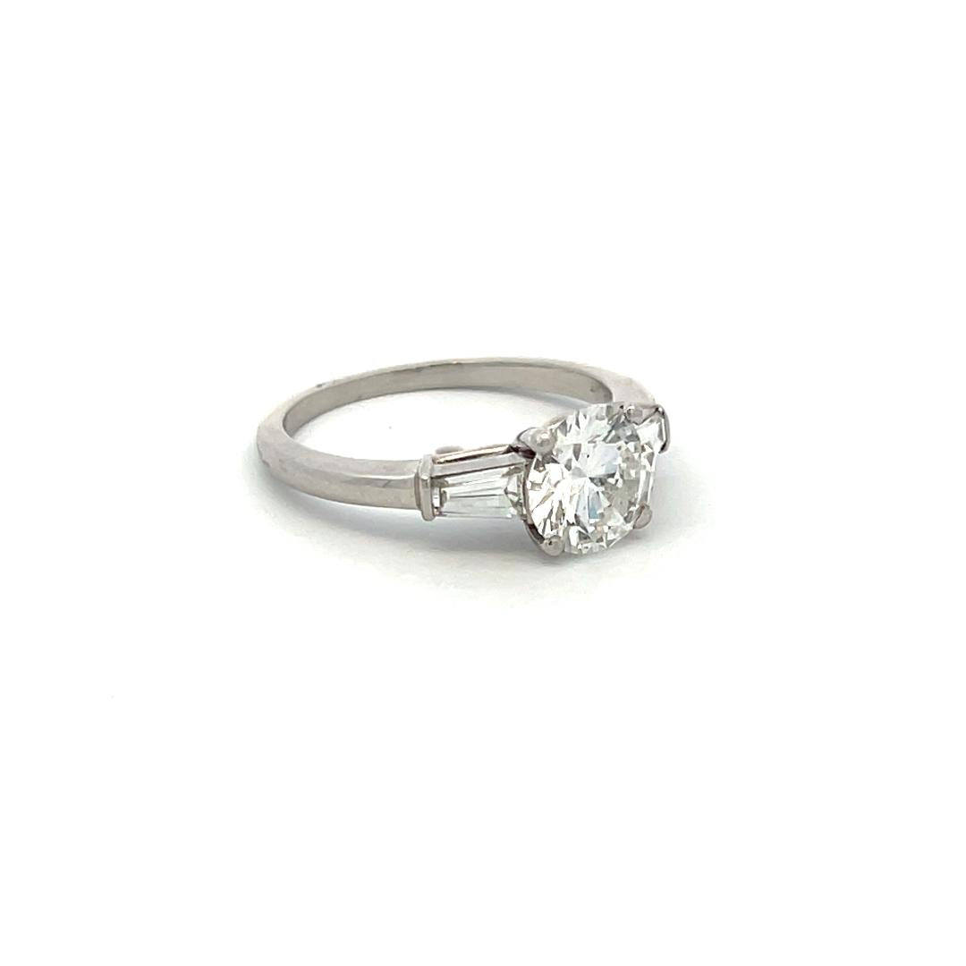 Cartier 1.52 Carat Round Brilliant Shape F-VS2 Diamond Platinum Engagement Ring