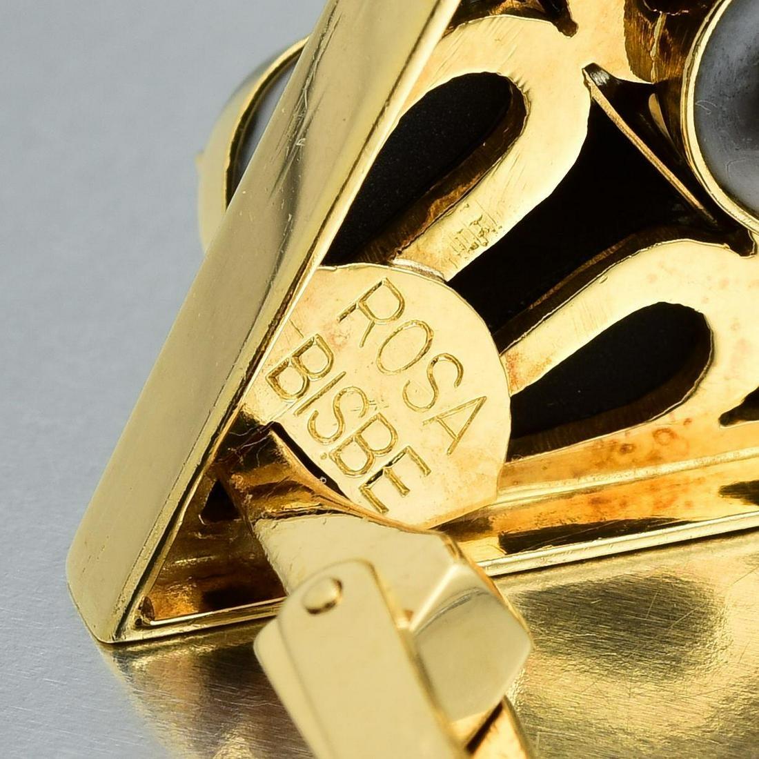 0.20ct Diamond 14K Yellow Gold & Onyx Geometric Art Deco Clip-On Earrings