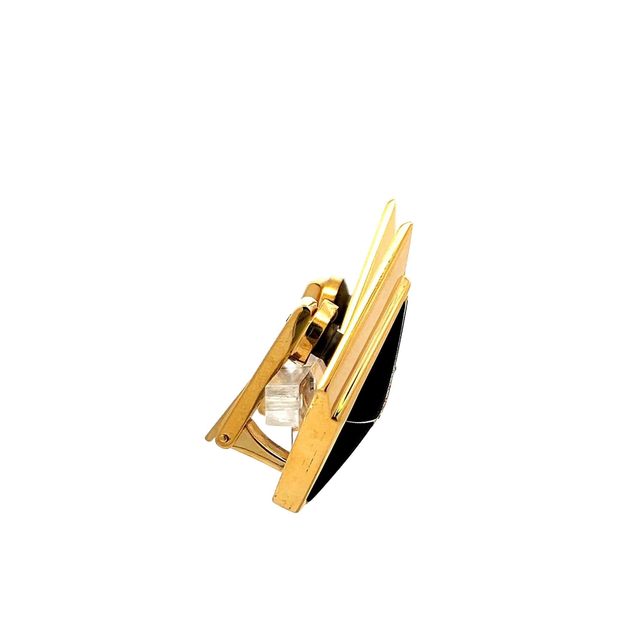 18K Yellow Gold Clip-On Earrings with 0.2 Carat Round G SI Diamonds