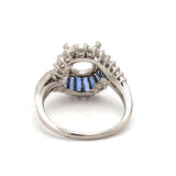 Oscar Heyman 1.10 Carat Diamond 1.10 Carat Sapphire Platinum Semi Mount Ring