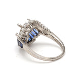 Oscar Heyman 1.10 Carat Diamond 1.10 Carat Sapphire Platinum Semi Mount Ring
