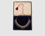 Antique 43.80 Grams Indian 18 Karat Yellow Gold Choker Necklace