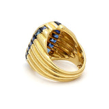 2.00 Carat Princess Cut Sapphire 18 Karat Yellow Gold Semi Mount Ring