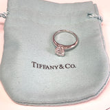 Tiffany & Co 1.02 Carat Round Brilliant E VVS2 Diamond Platinum Engagement Ring