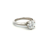 Tiffany & Co 1.02 Carat Round Brilliant E VVS2 Diamond Platinum Engagement Ring