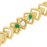 0.65 Carat Round Brilliant G VS1 Diamond 18 Karat Yellow Gold Link Bracelet