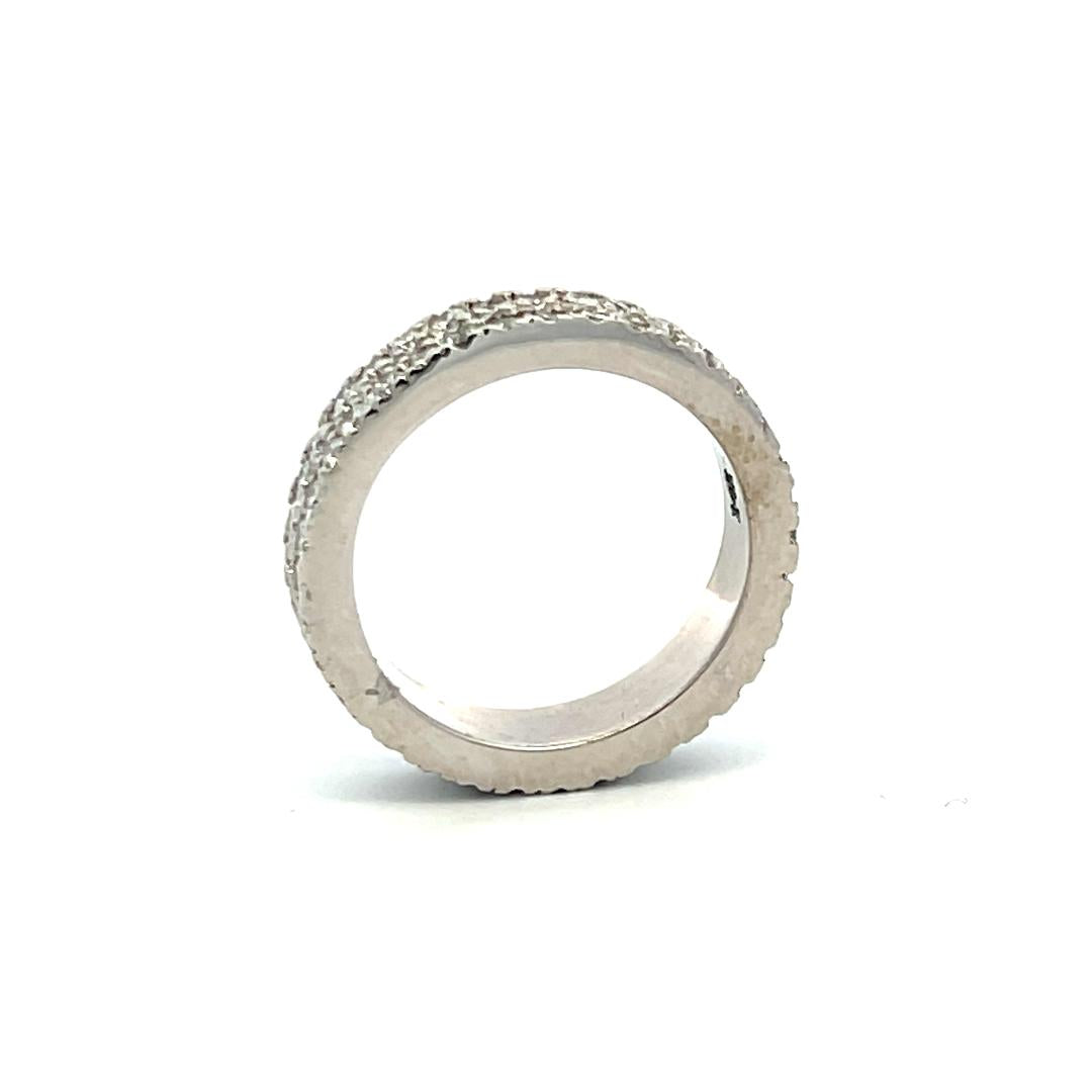 0.72ct Round Brilliant Diamond Eternity Band Ring in 14K White Gold (I SI)