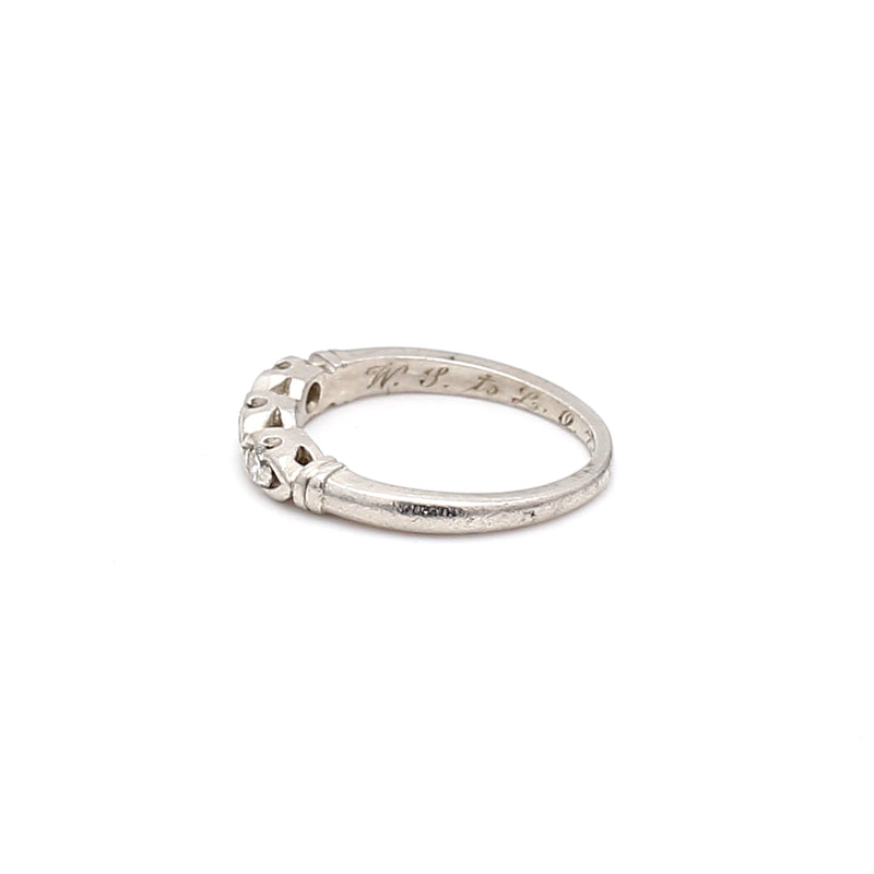  Diamond Platinum Band Ring