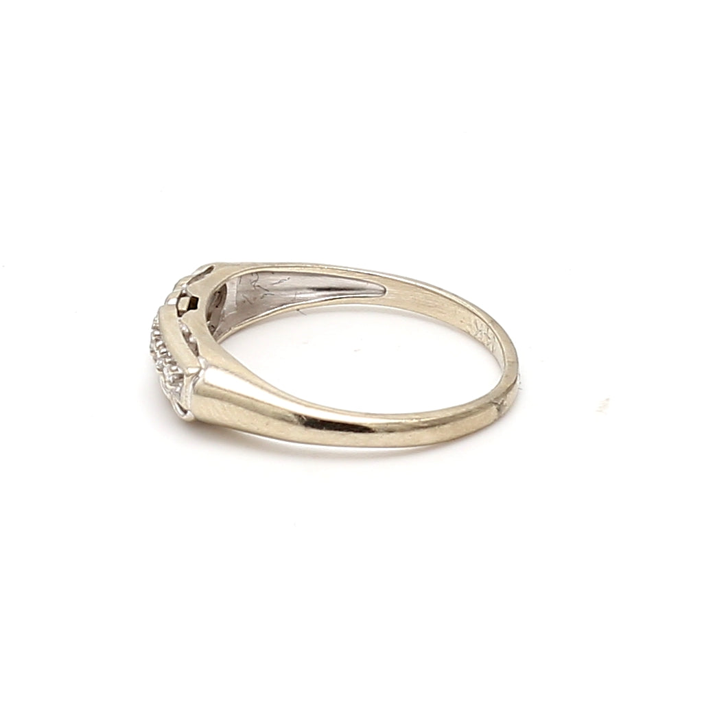 Carat Round Brilliant I SI1 Diamond 14 Karat White Gold Band Ring