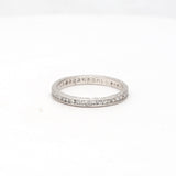 0.65 Carat Round Brilliant Diamond Platinum Band Ring