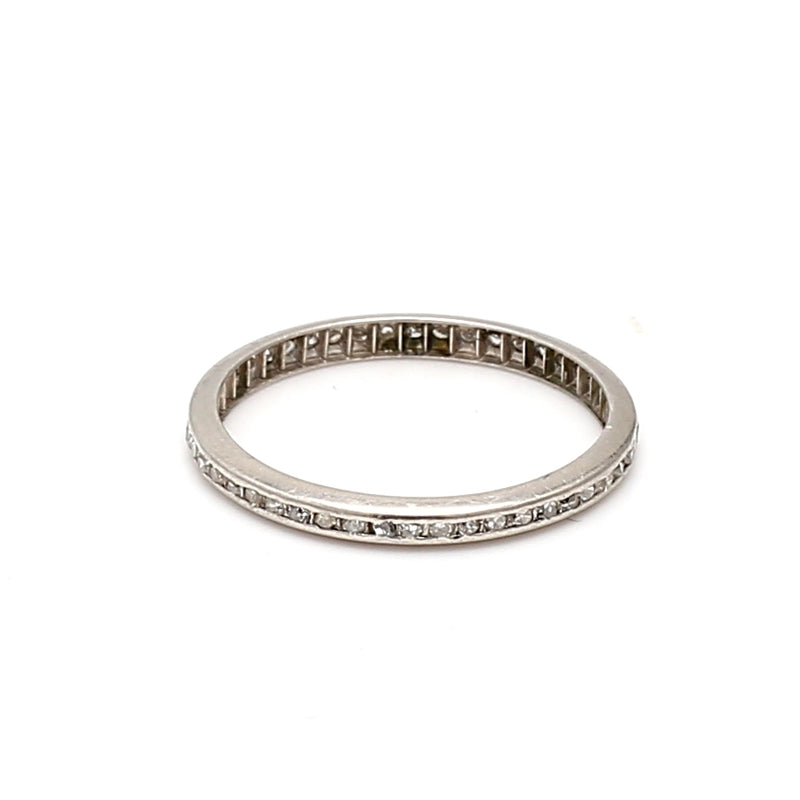 0.39 Carat Round Brilliant G SI1 Diamond Platinum Band Ring