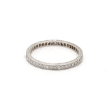 0.82 Carat Round Brilliant G SI1 Diamond Platinum Band Ring
