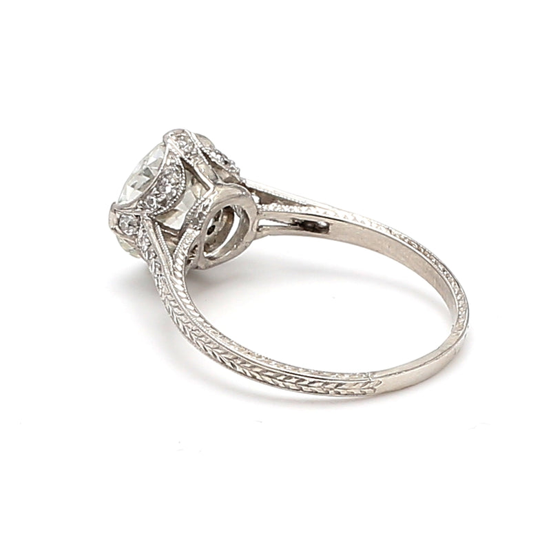 2.30 Carat Circular Brilliant Cut I VS1 Diamond Platinum Engagement Ring