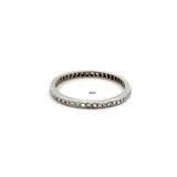 0.10 Carat Single Cut I I2 Diamond Platinum Band Ring