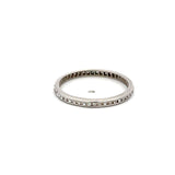 0.10 Carat Single Cut I I2 Diamond Platinum Band Ring