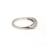 0.25 Carat H SI1 Diamond White Platinum Band Ring