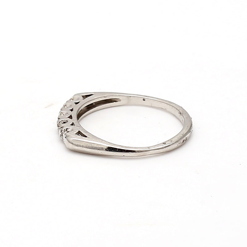 0.25 Carat H SI1 Diamond White Platinum Band Ring