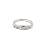 0.18 Carat Round Brilliant H VS1 Diamond Platinum Band Ring