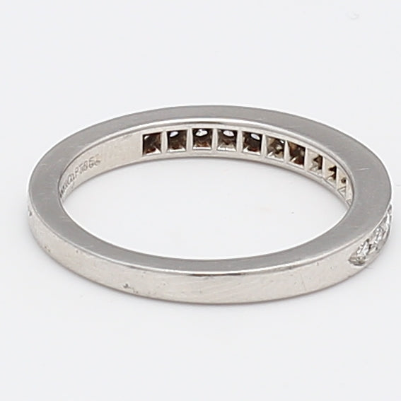 Tiffany & Co 0.45 Carat Round Brilliant G VS1 Diamond Platinum Band Ring