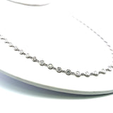 8.54 Carat G-VS1 Diamond Platinum Bezel Riviera Necklace