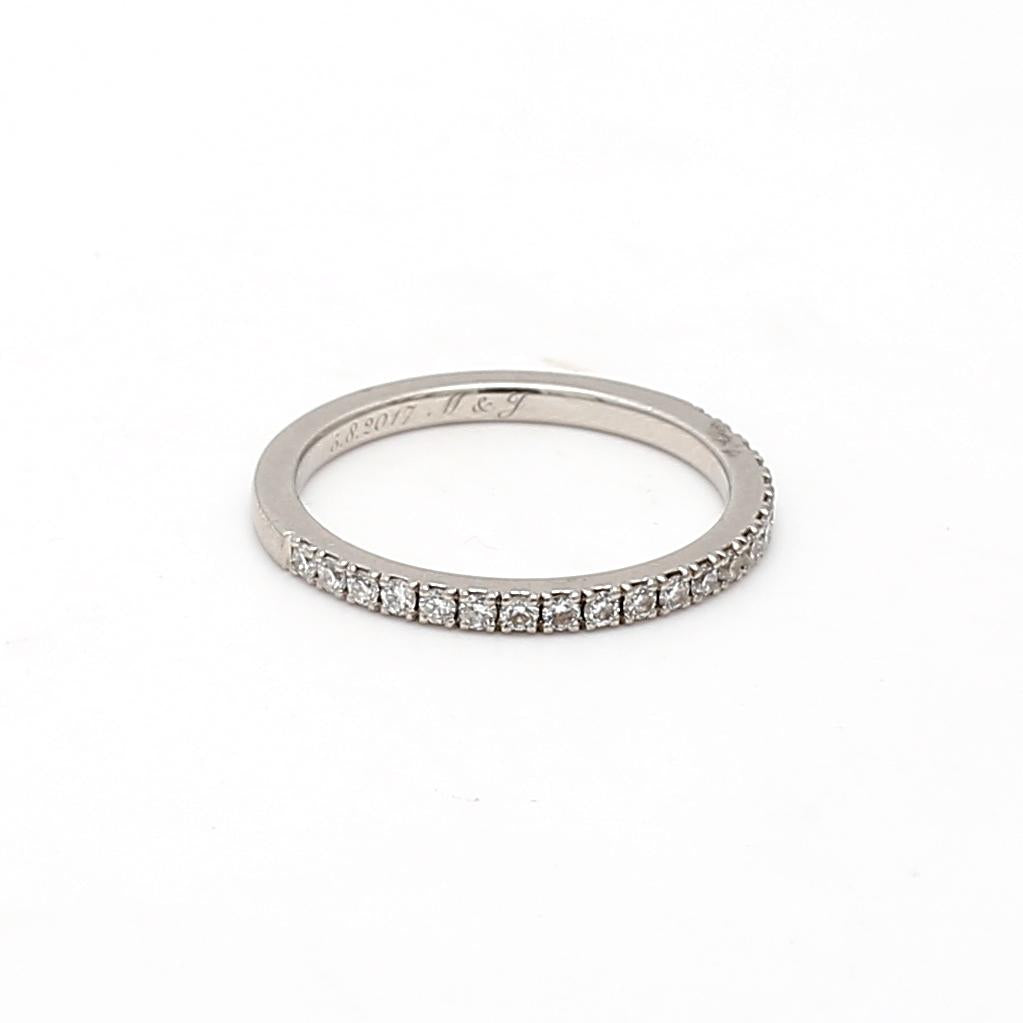 0.17ct Round Brilliant H SI1 Diamond Platinum Eternity Band Ring