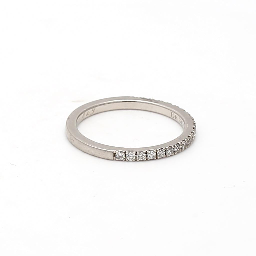 0.17ct Round Brilliant H SI1 Diamond Platinum Eternity Band Ring