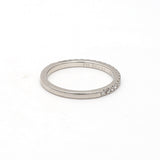 0.42 Carat Round Brilliant H SI1 Diamond Platinum Band Ring