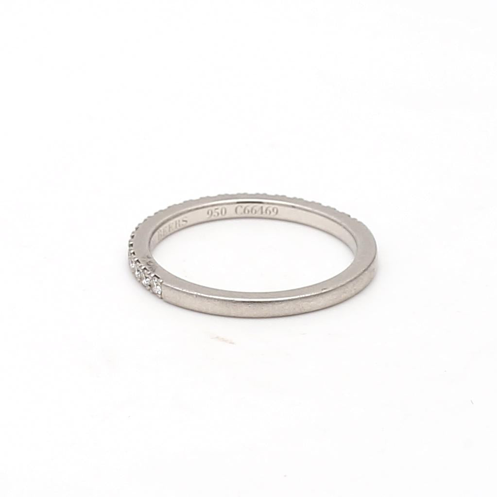 0.17ct Round Brilliant H SI1 Diamond Platinum Eternity Band Ring