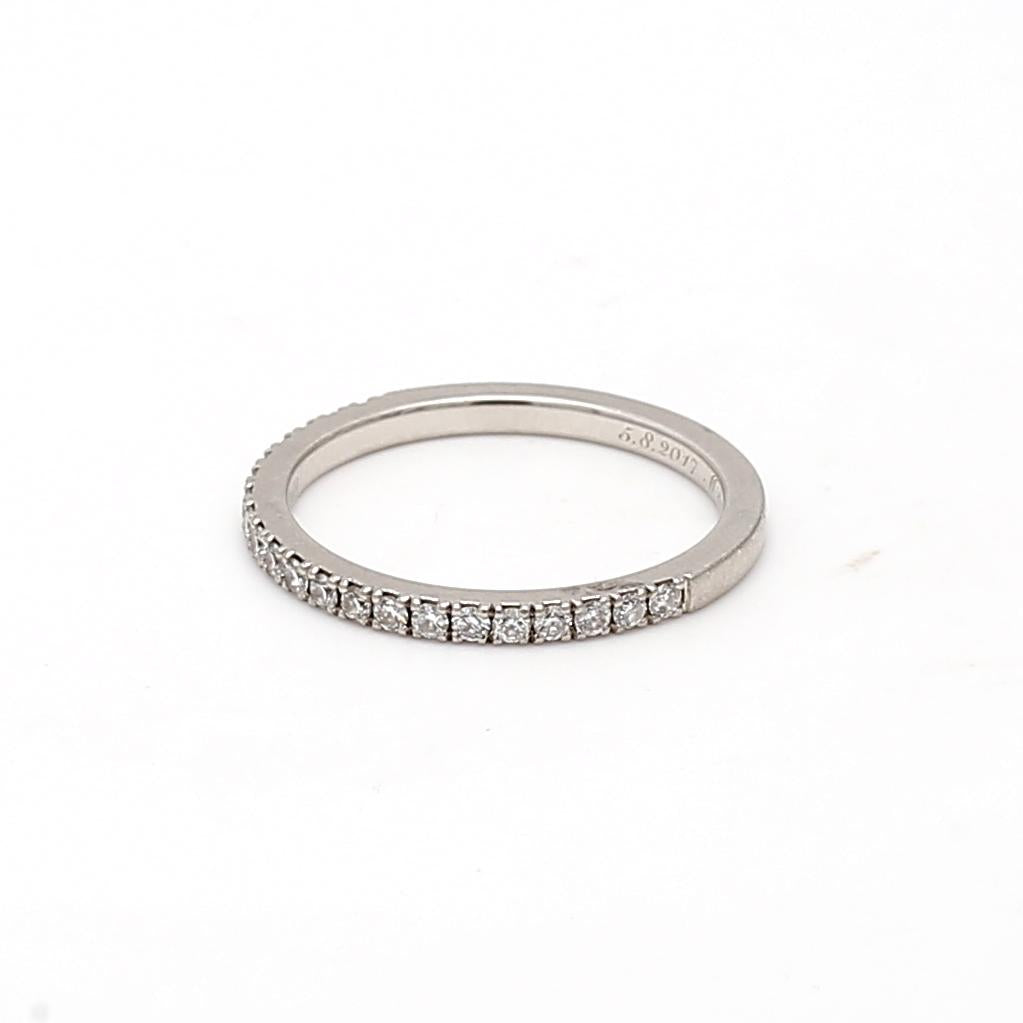 0.17ct Round Brilliant H SI1 Diamond Platinum Eternity Band Ring