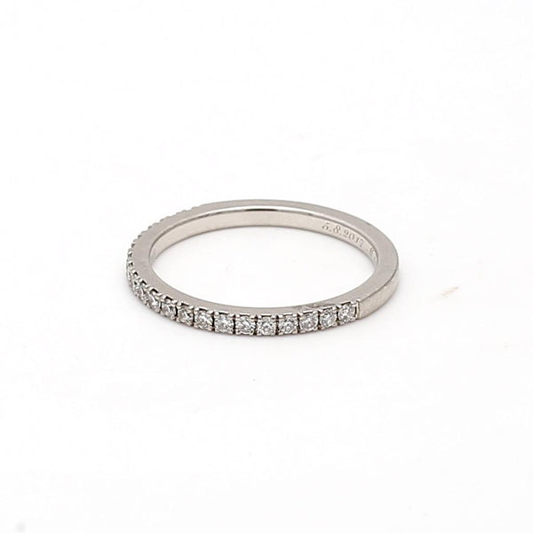 0.17ct Round Brilliant H SI1 Diamond Platinum Eternity Band Ring