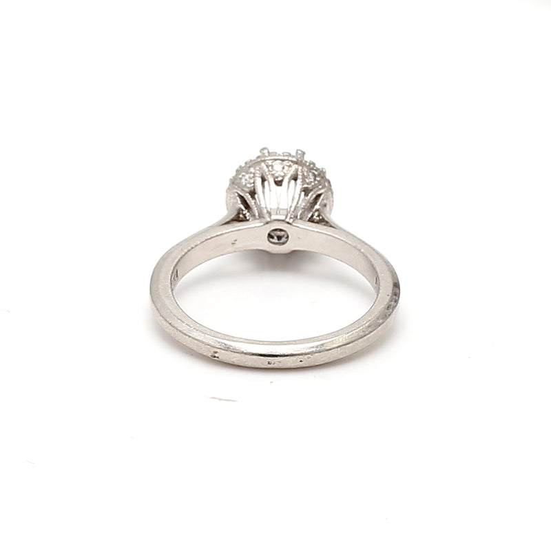 Tacori 0.18 Carat Round Brilliant G VS1 Diamond Platinum Semi Mount Ring