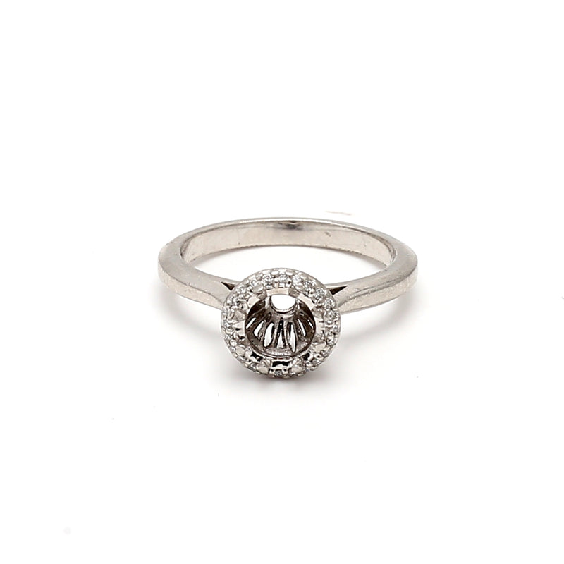 Tacori 0.18 Carat Round Brilliant G VS1 Diamond Platinum Semi Mount Ring