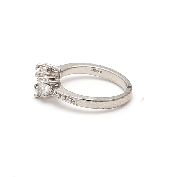 Tacori 0.63ct Cushion & Round Brilliant G VS Diamond Platinum Semi-Mount Ring