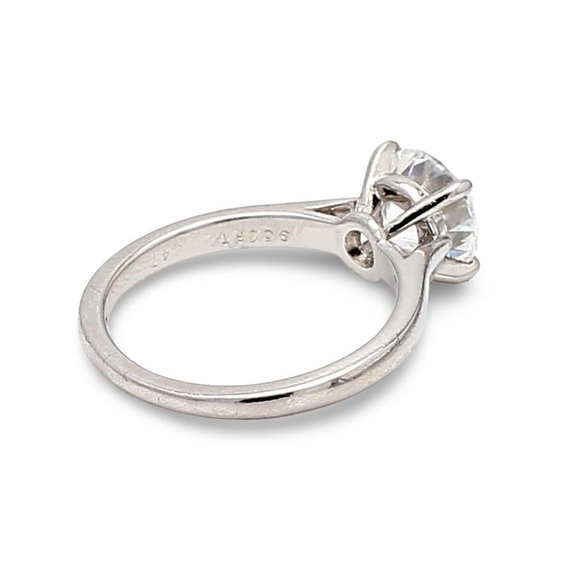 Cartier 1.53 Carat Round Brilliant Shape E-VS1 Diamond Platinum Engagement Ring