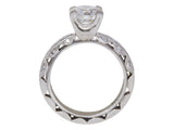 Tacori 0.72 Carat Round Brilliant H VS1 Diamond Platinum Semi Mount Ring