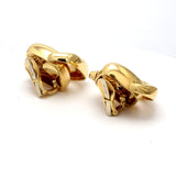 David Webb Vintage 42.49 Grams 18 Karat Yellow Gold Clip On Earrings